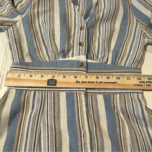 Francesca's Alya Button Front Midi Dress XS Tie Sleeve Cottagecore Prairie NWT - Picture 5 of 6